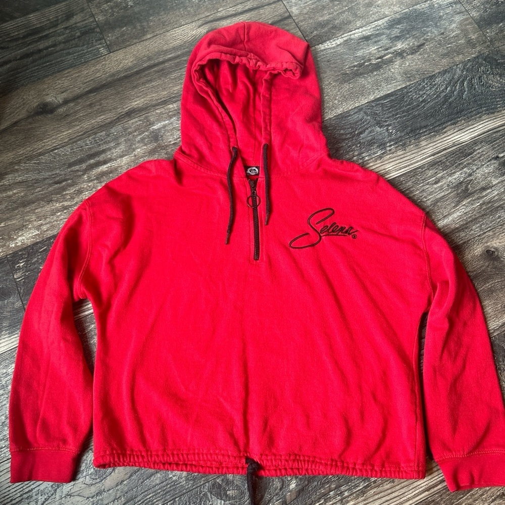 Selena Red Hoodie Pop Star Music Drawstring - Picture 2 of 7